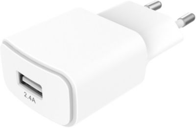 Chargeur secteur ESSENTIELB USB 2.4A Blanc