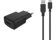 Chargeur secteur ESSENTIELB USB 2,4A + Cable USB C noir