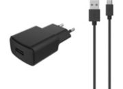 Chargeur secteur ESSENTIELB USB 2,4A + Cable Micro-USB noir