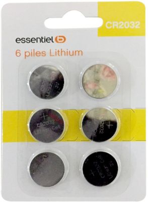 Piles Boutons Duracell Lithium DL / CR 2032, lot de 6 - Piles