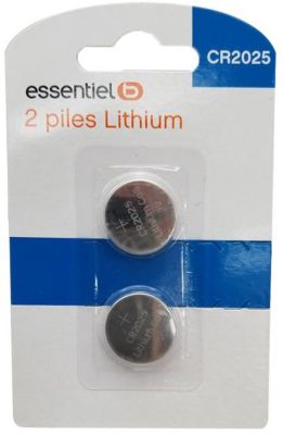 ESSENTIEL B Pile Lot 4 piles lithium CR 2032 pas cher 