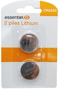 Pile ESSENTIELB CR 2430 x2 piles Lithium