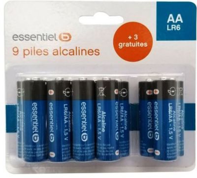 Piles Alcalines Duracell Plus LR06 AA, lot de 8 - Piles alcalines