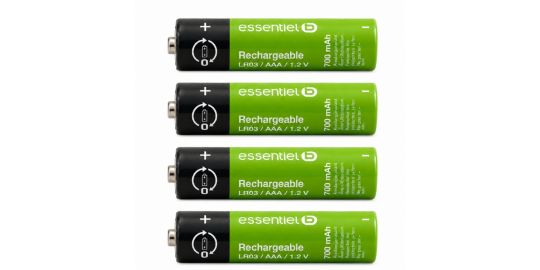Pile rechargeable ESSENTIELB LR03 AAA Lot de 4 piles 700mAh