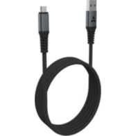 Câble micro USB ADEQWAT vers USB noir 2m Renforce
