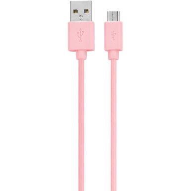 Câble micro USB ESSENTIELB vers USB rose poudre 1m