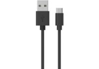 Câble USB C LISTO vers USB noir 1m
