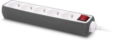 Perel - Bloc Multiprise Avec Interrupteur 5 Prises 2 Ports Usb Gris/Blanc -  Terre Française - Blocs multiprises - Rue du Commerce