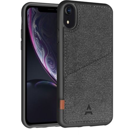 Coque ADEQWAT iPhone Xr Porte-carte Aimantée noir