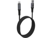 Câble USB C ADEQWAT vers USB noir 1.2m Renforce