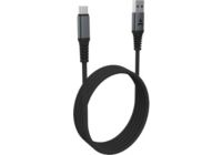 Câble USB C ADEQWAT vers USB noir 1.2m Renforce