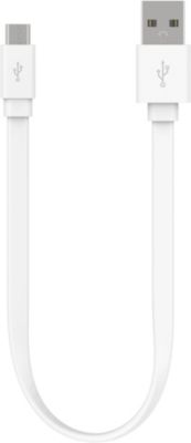 Câble micro USB ESSENTIELB vers USB blanc 20cm