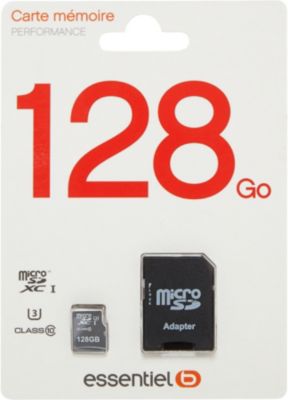 Carte Micro SD 128 Go - Retrait 1h en Magasin*