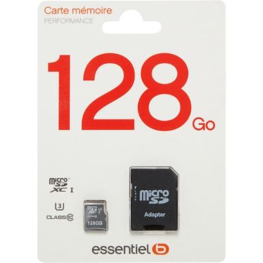 Carte Micro SD ESSENTIELB Micro SD 128Go Performance