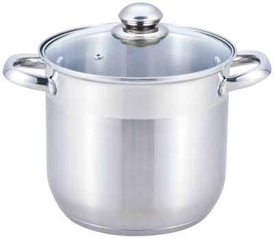 Marmite ESSENTIELB Vapeur Inox diam 24 cm + couvercle verre