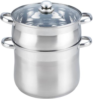 Couscoussier toux feux inox et couvercle en verre 6L