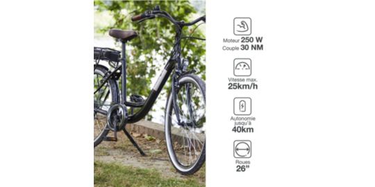 Vélo VAE ESSENTIELB URBAN 400 noir