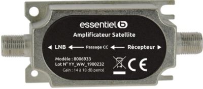 Fiche antenne TV ESSENTIELB Ligne SAT Bis G:18DB Fiche antenne TV ESSENTIELB Ligne SAT Bis G:18DB