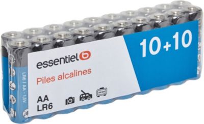 DURACELL Lot de 12 piles duracell alcalines plus 100% AA pas cher