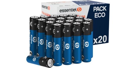 Pile ESSENTIELB LR06 AA Lot 20 piles