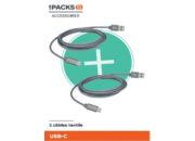 Câble USB C ADEQWAT pack de 2 cables : 1m20 + 2m