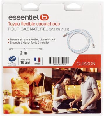 Tuyaux gaz ESSENTIELB naturel 2M TNC 10 ans