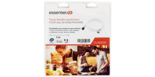 Tuyaux gaz ESSENTIELB butane/propane 2M TBC 10ans