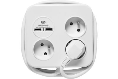 Multiprise ESSENTIELB + 2 USB avec cable