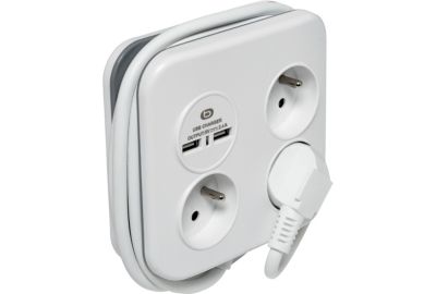 Multiprise ESSENTIELB + 2 USB avec cable