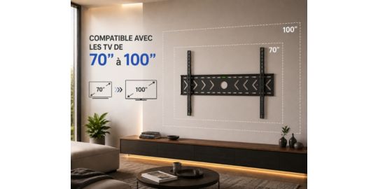 Support mural TV ESSENTIELB Inclin TV 75-100