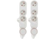 Multiprise ESSENTIELB Pack de 2 multiprises x4 Prises