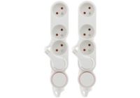 Multiprise ESSENTIELB Pack de 2 multiprises x4 Prises