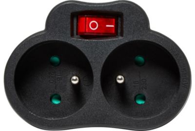 Multiprise ESSENTIELB 2 prises 16A avec interrupteur
