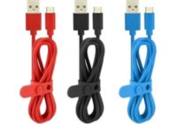 Câble micro USB ESSENTIELB 2 + 1 micro USB Rouge Noir Bleu