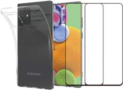 ORETECH Coque Compatible avec Samsung Galaxy A51 4G, Coque pour Galaxy A51  avec 2 x Protecteur