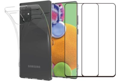 Pack ESSENTIELB Samsung A71 Coque + Verre trempé x2