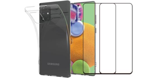 Pack ESSENTIELB Samsung A71 Coque + Verre trempé x2