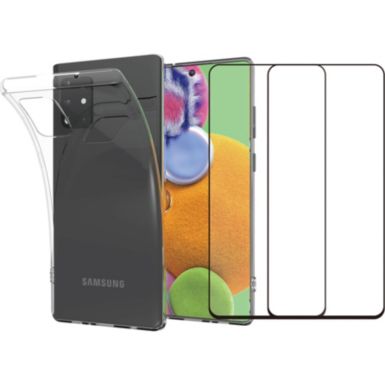 Pack ESSENTIELB Samsung A71 Coque + Verre trempe x2