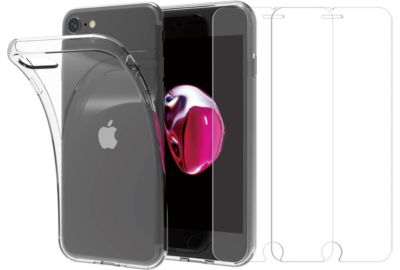 Pack ESSENTIELB iPhone 6/7/8/SE Coque + Verre trempé x2