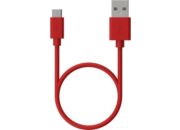 Câble micro USB ESSENTIELB vers USB rouge 1m