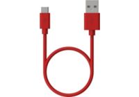 Câble micro USB ESSENTIELB vers USB rouge 1m