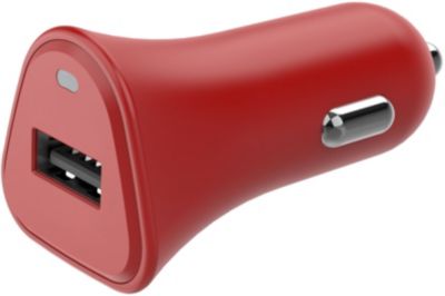 Chargeur allume-cigare ESSENTIELB USB 2.4A Rouge