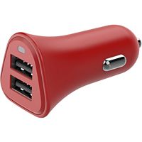 Chargeur allume-cigare ESSENTIELB 2 USB 2.4A  Rouge