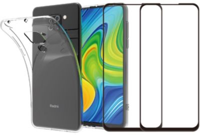 Pack ESSENTIELB Redmi Note 9 Coque + Verre trempé x2