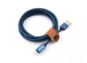Câble Lightning ADEQWAT vers USB 2m bleu certifie Apple