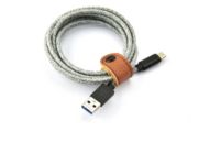 Câble USB C ADEQWAT vers USB gris 2m tresse