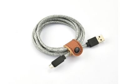 Câble micro USB ADEQWAT vers USB gris 2m tréssé