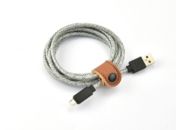 Câble micro USB ADEQWAT vers USB gris 2m tresse