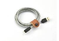 Câble micro USB ADEQWAT vers USB gris 2m tréssé