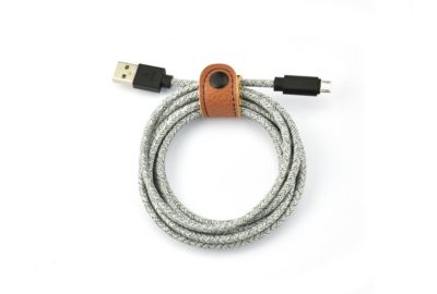 Câble micro USB ADEQWAT vers USB gris 2m tréssé
